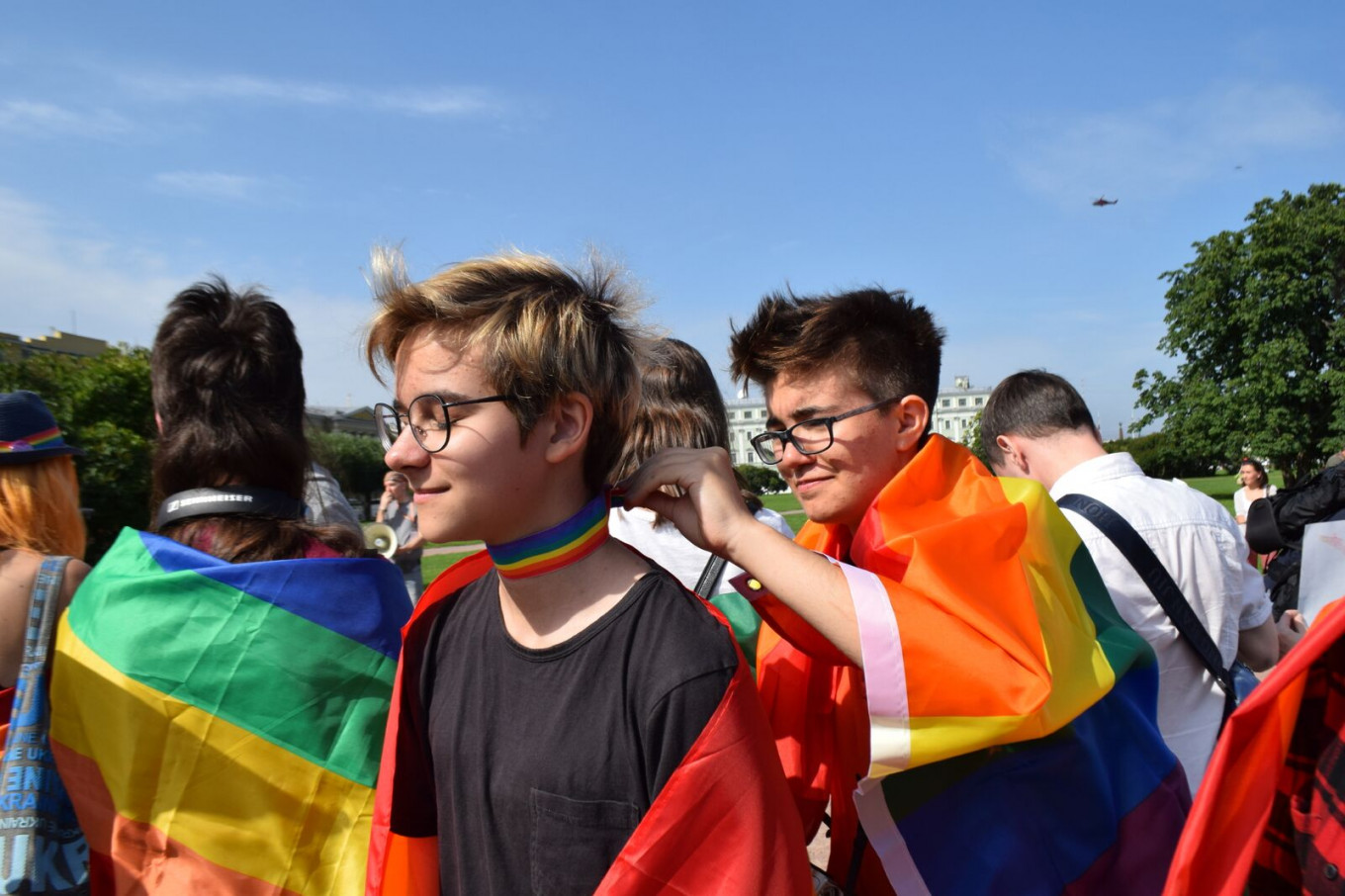 
					This year was a partial victory for the LGBT community in Russia after the ECHR ruled the so-called "gay propaganda" law was discriminatory.					 					Francesca Visser and Andreas Rossbach				