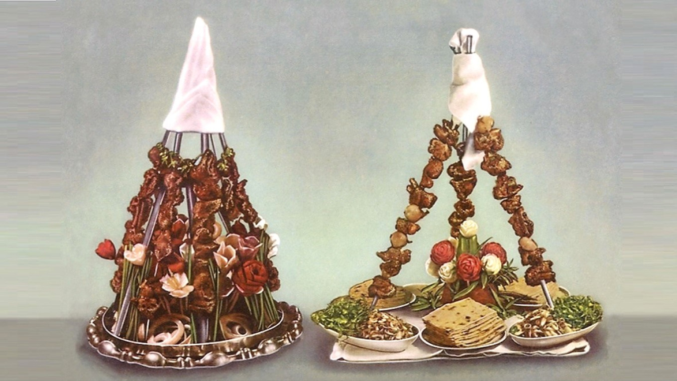 
					Ararat and Yerevan shashlyk from the cook book "Culinary Arts" (1955).					 					Wikimedia Commons				
