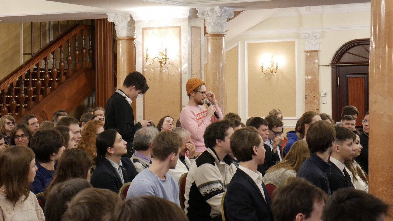 
					Young people packed the hall of the fifth annual Ayn Rand Conference in St. Petersburg on Saturday.					 					Daniel Kozin 				