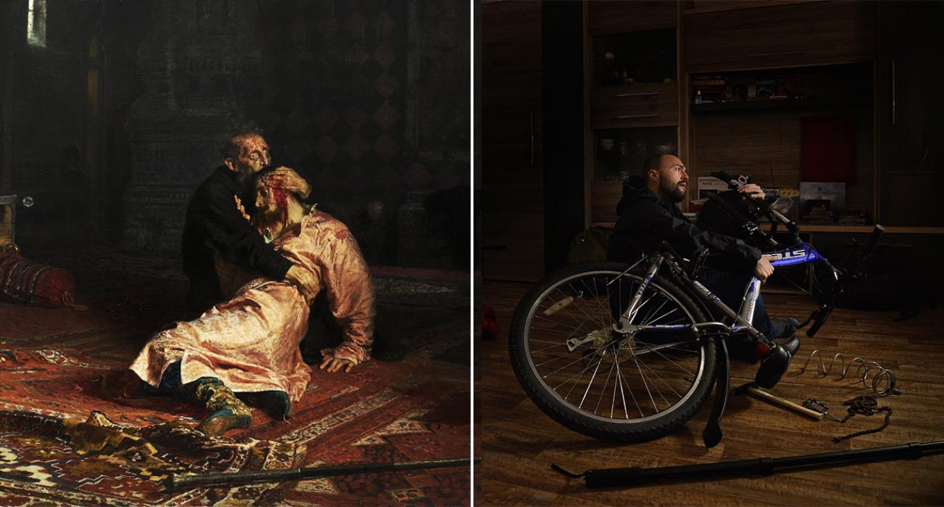 Russian Facebook project ART-ISOLATION. "Ivan the Terrible and His Son Ivan," Ilya Repin, 1885. Alexi Witwicki / Facebook