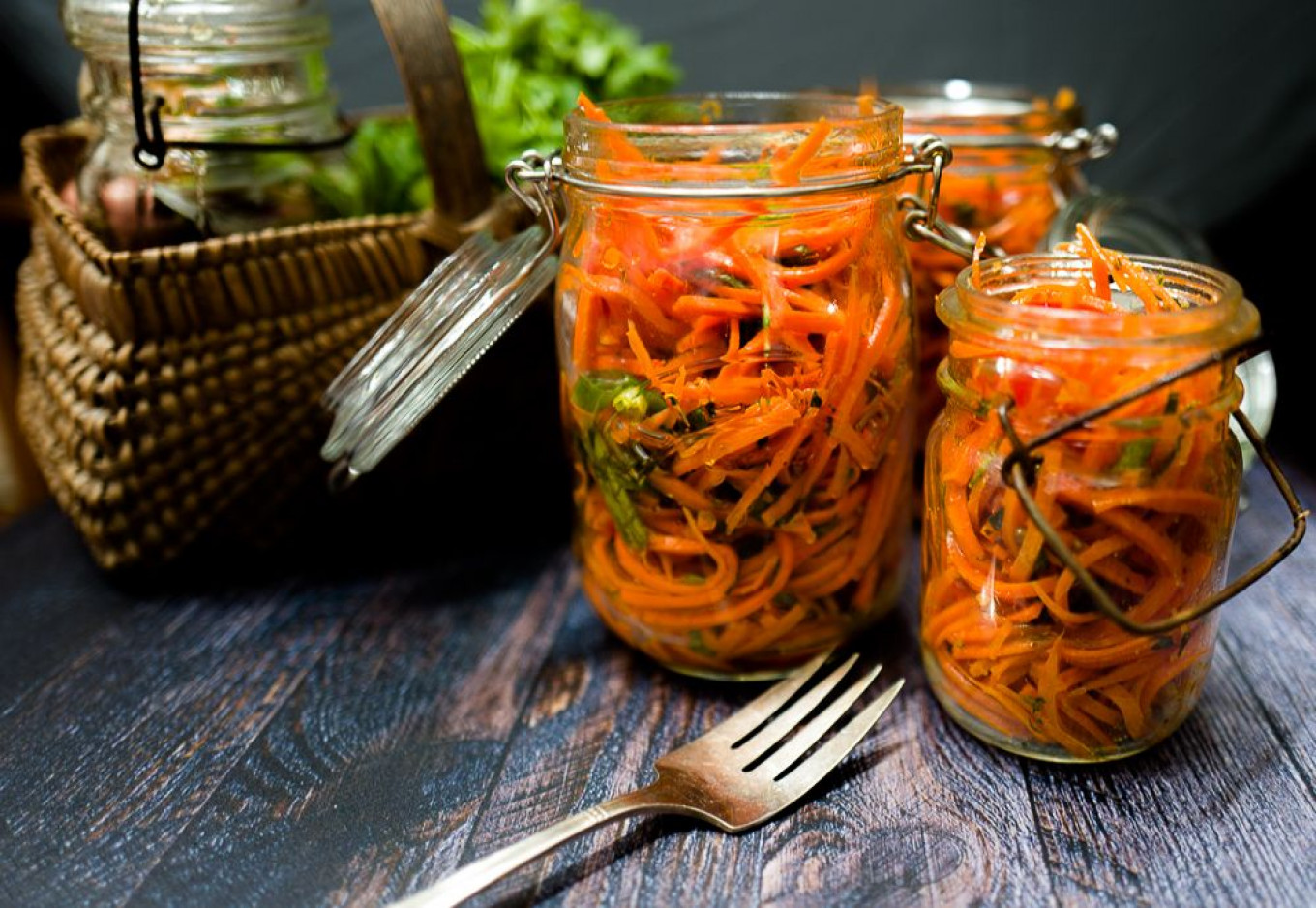 Korean carrot salad morkovcha shredding - Gala in the kitchen