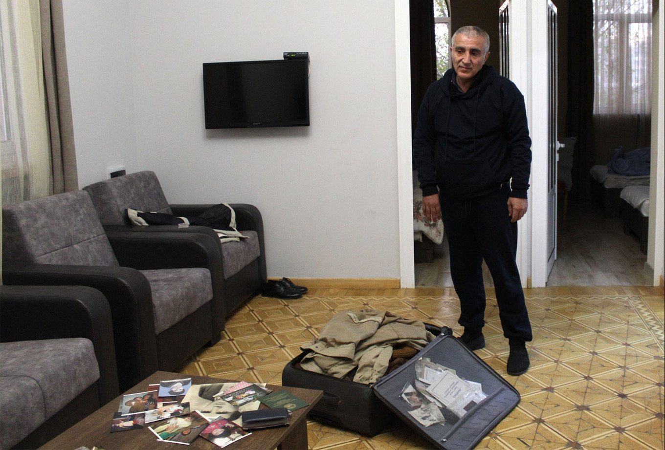 
					Gagik Khachatryan in his hotel room.					 					Arpine Hovhannisian				
