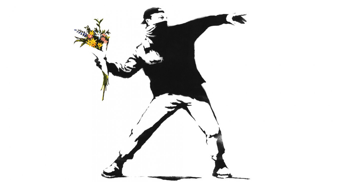
					Banksy.					 					Courtesy of Central House of Artists.				