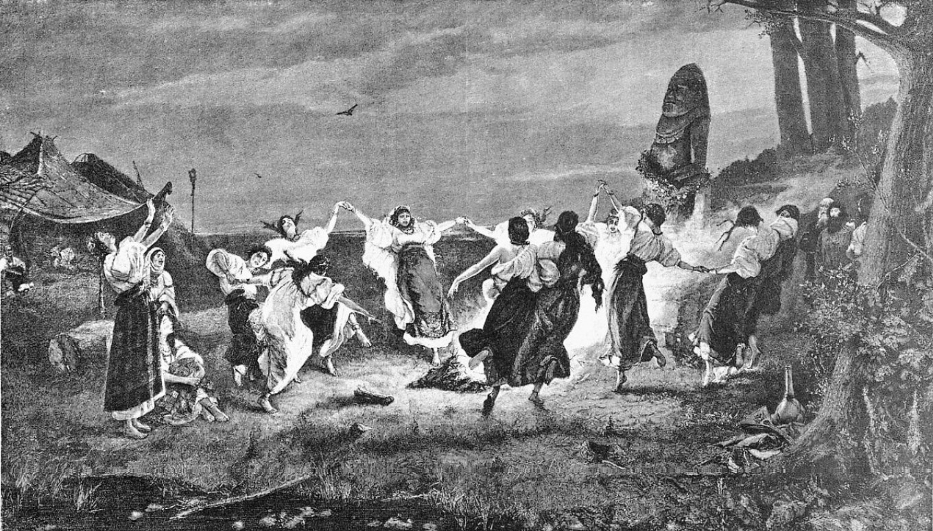 
					Pavel Svedomsky. Spring Festival of the Ancient Slavs (1895).					 					Wiki Commons				