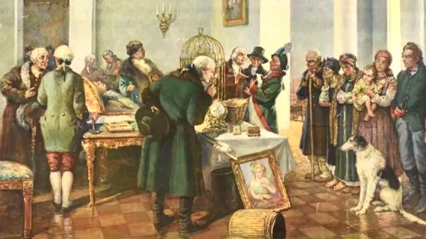 
					Sale of Serfs at Auction by Klavdy Lebedev, 1910.					 					Wikimedia Commons				