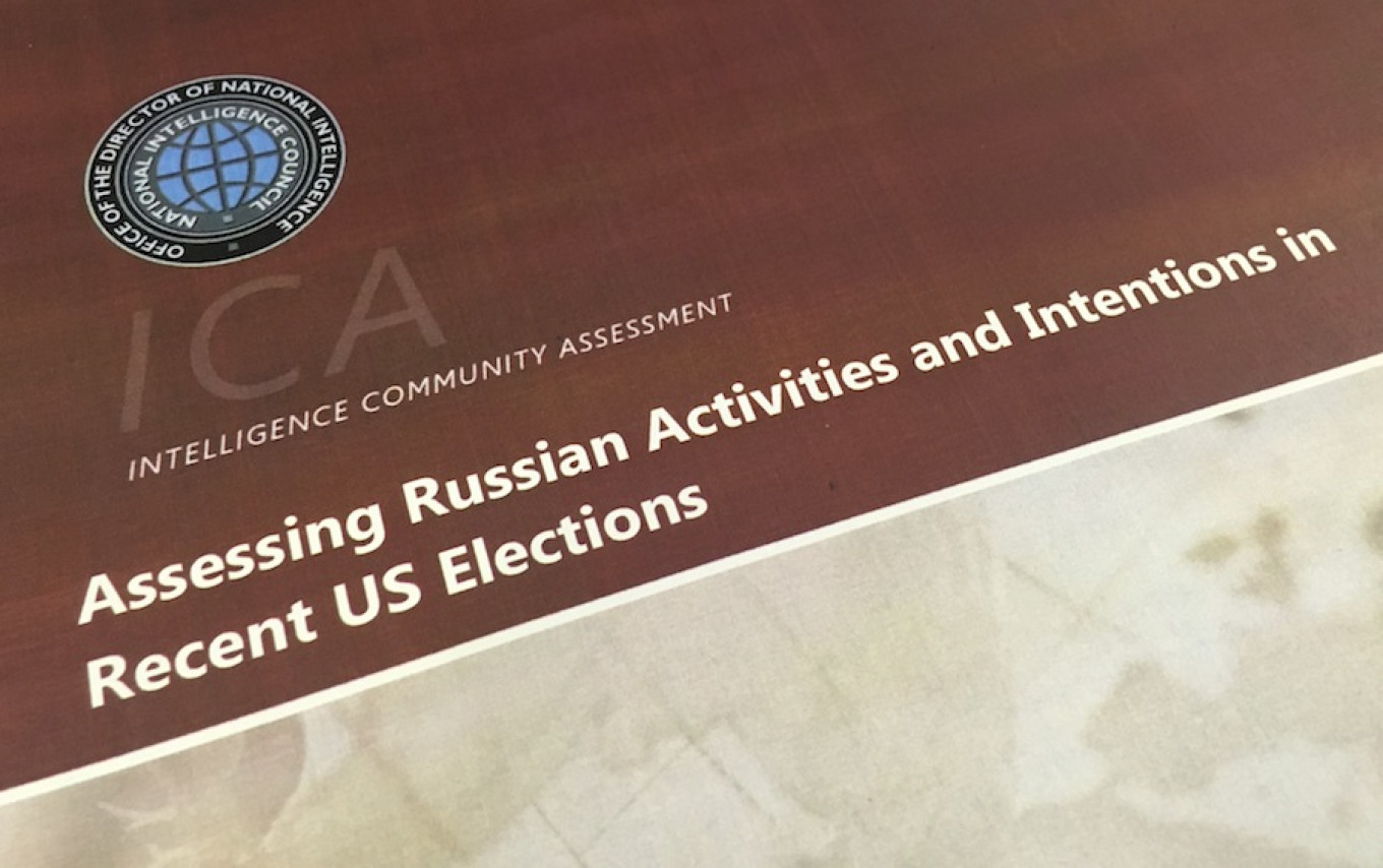 
					A part of the declassified version Intelligence Community Assessment on Russia's efforts to interfere with the U.S. political process.					 					Jon Elswick / AP				