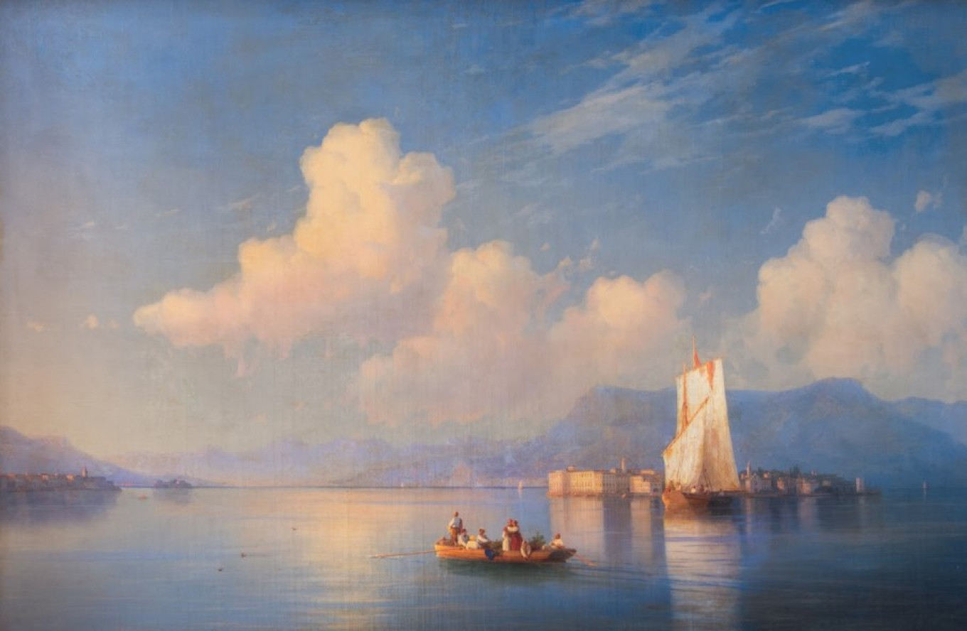 
					"Italian Landscape. Evening" by Ivan Aivozovsky, 1858					 					Feodosia Art Gallery				