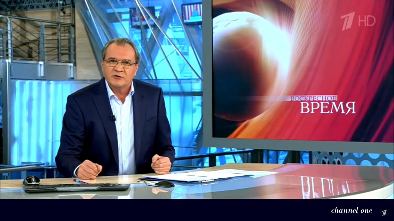 "What are they hiding there? What is the secret of American democracy?", Channel One host Valery Fadeev wonders. Channel One/YouTube