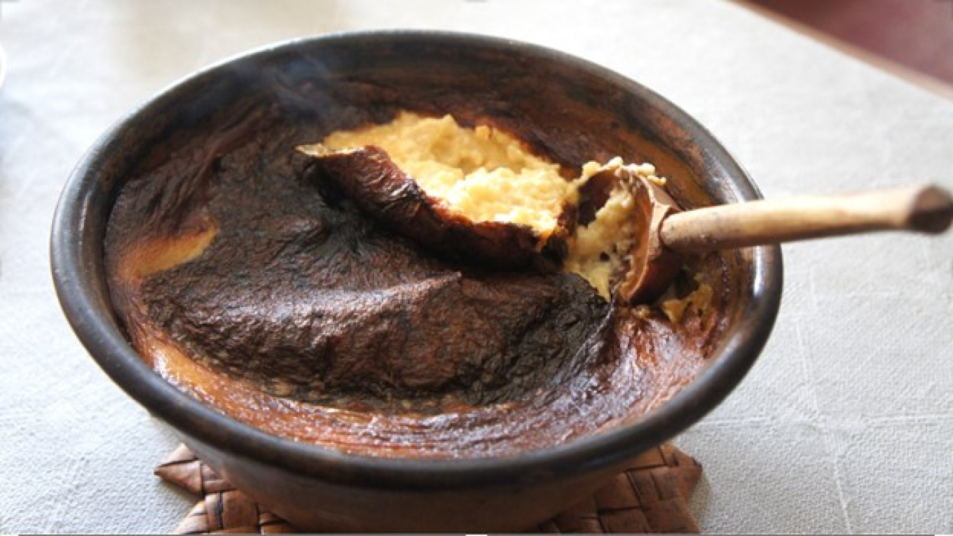 Bubur millet dipanggang dalam oven.  Pavel dan Olga Syutkina