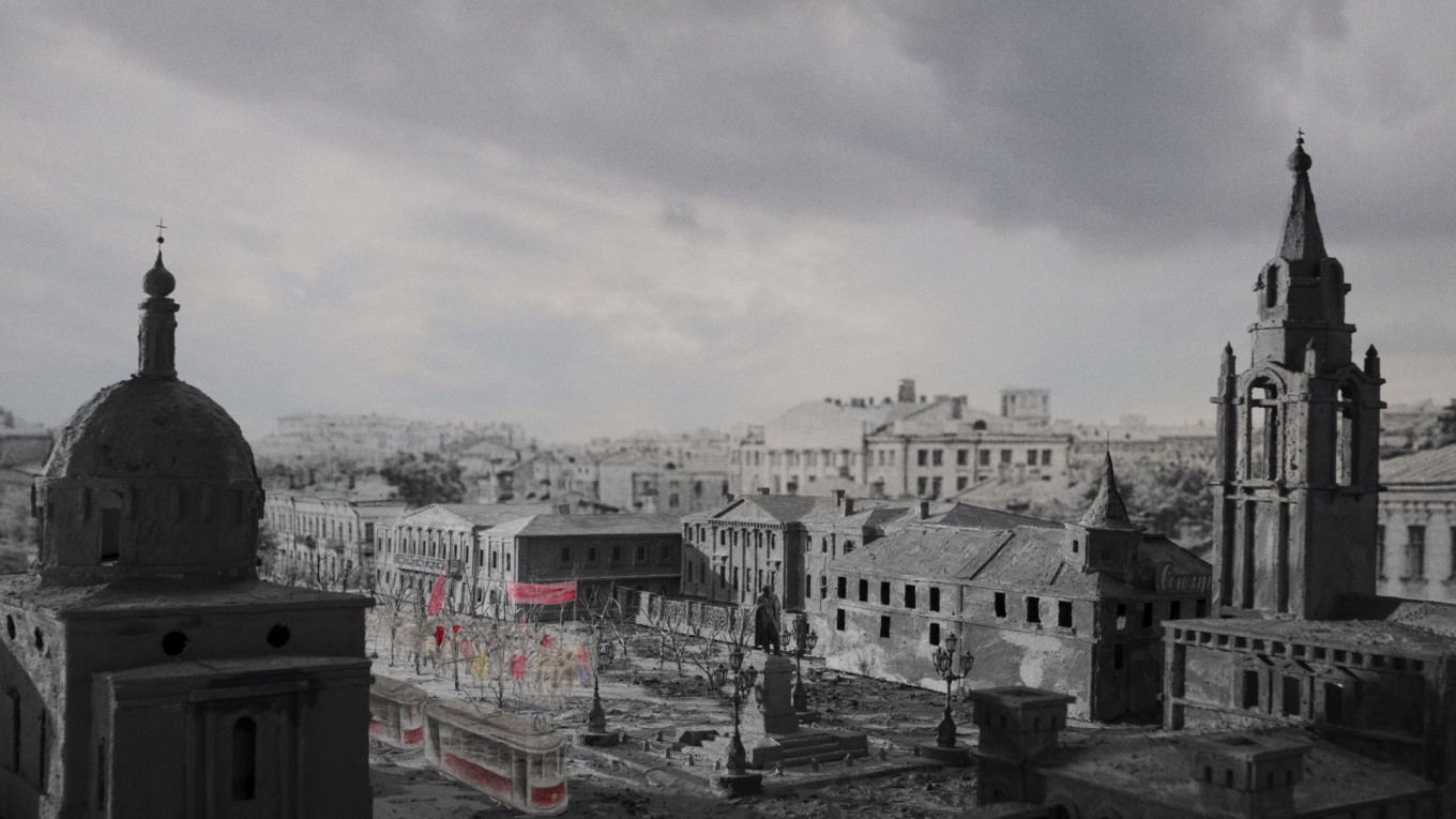 
					Liberov's films create miniature cities and landscapes.					 					Courtesy of PROVzglyad				