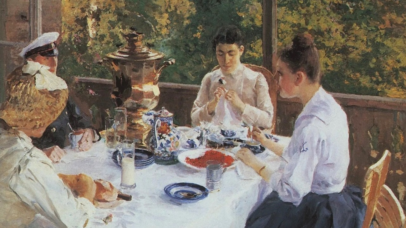 
					"At the Tea Table," 1888, Konstantin Korovin.					 					Wikimedia Commons				