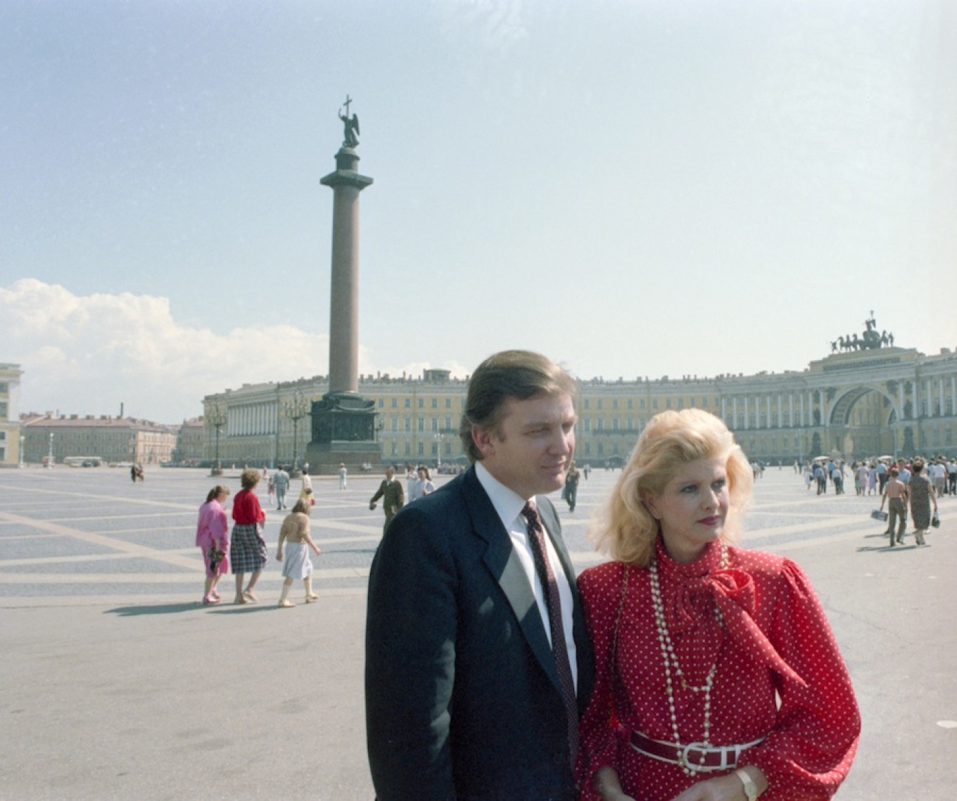 
					Donald Trump and ex-wife Ivana visit Palace Square in St.Petersburg, USSR. Trump has described Russian President Vladimir Putin as a "real leader."					 					Maxim Blokhin / TASS				