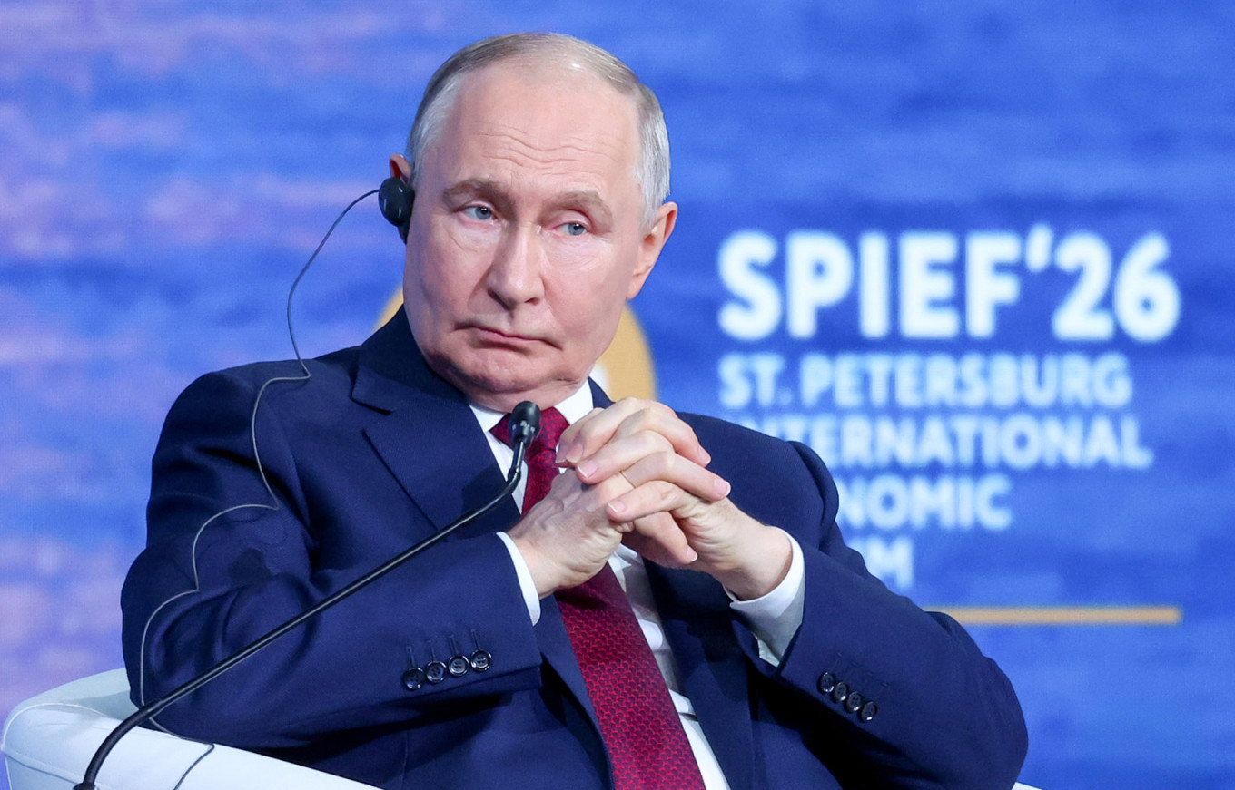 
					President Vladimir Putin at the SPIEF 2026 plenary session.					 					Kirill Kazachkov / Roscongress				