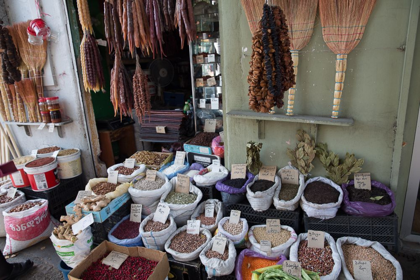 
					Nuts at Tbilisi market					 					Jennifer Eremeeva / MT				