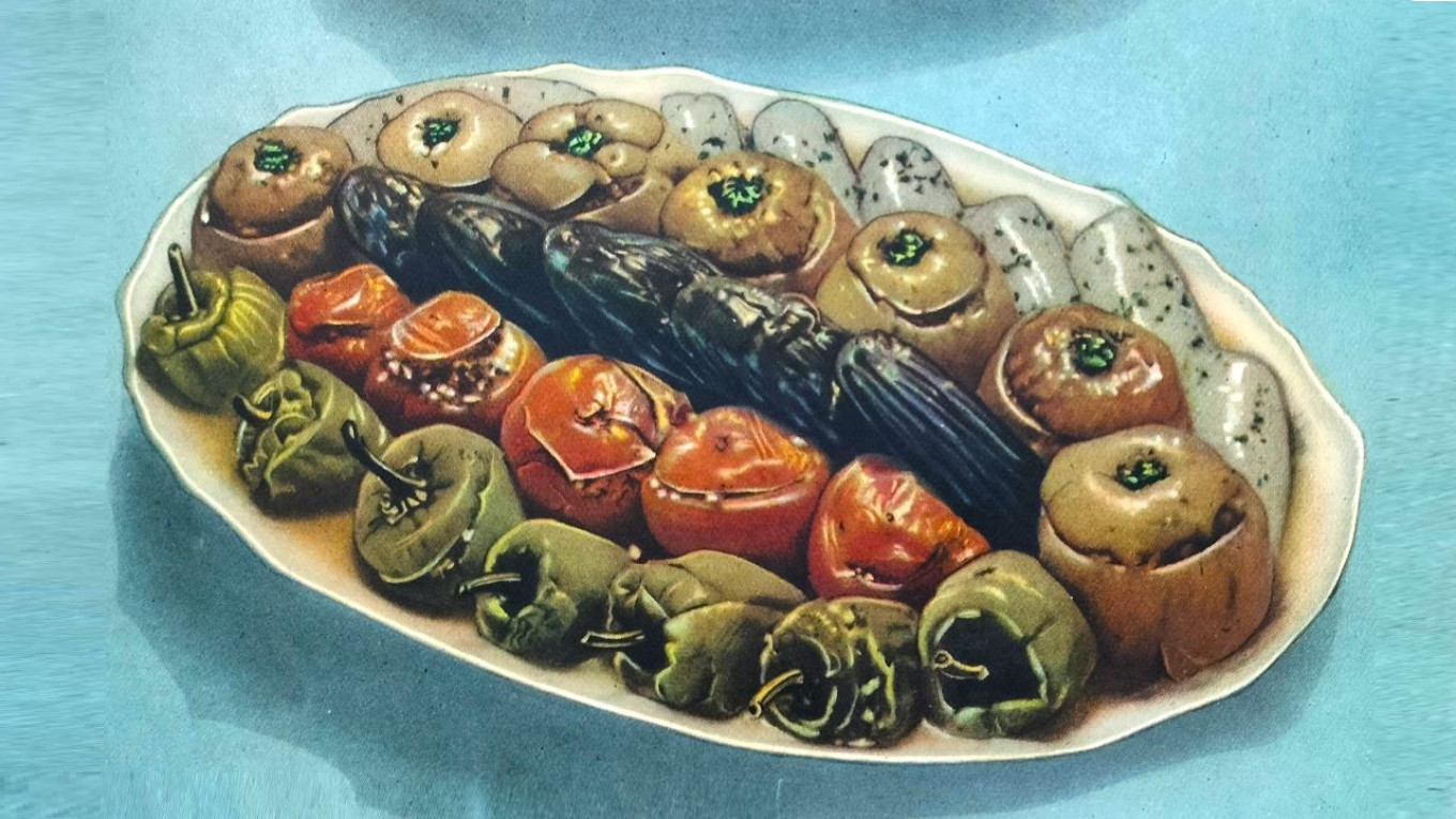 
					 Etchmiadzin dolma from  "Kulinariya," 1955					 					Wiki Commons				