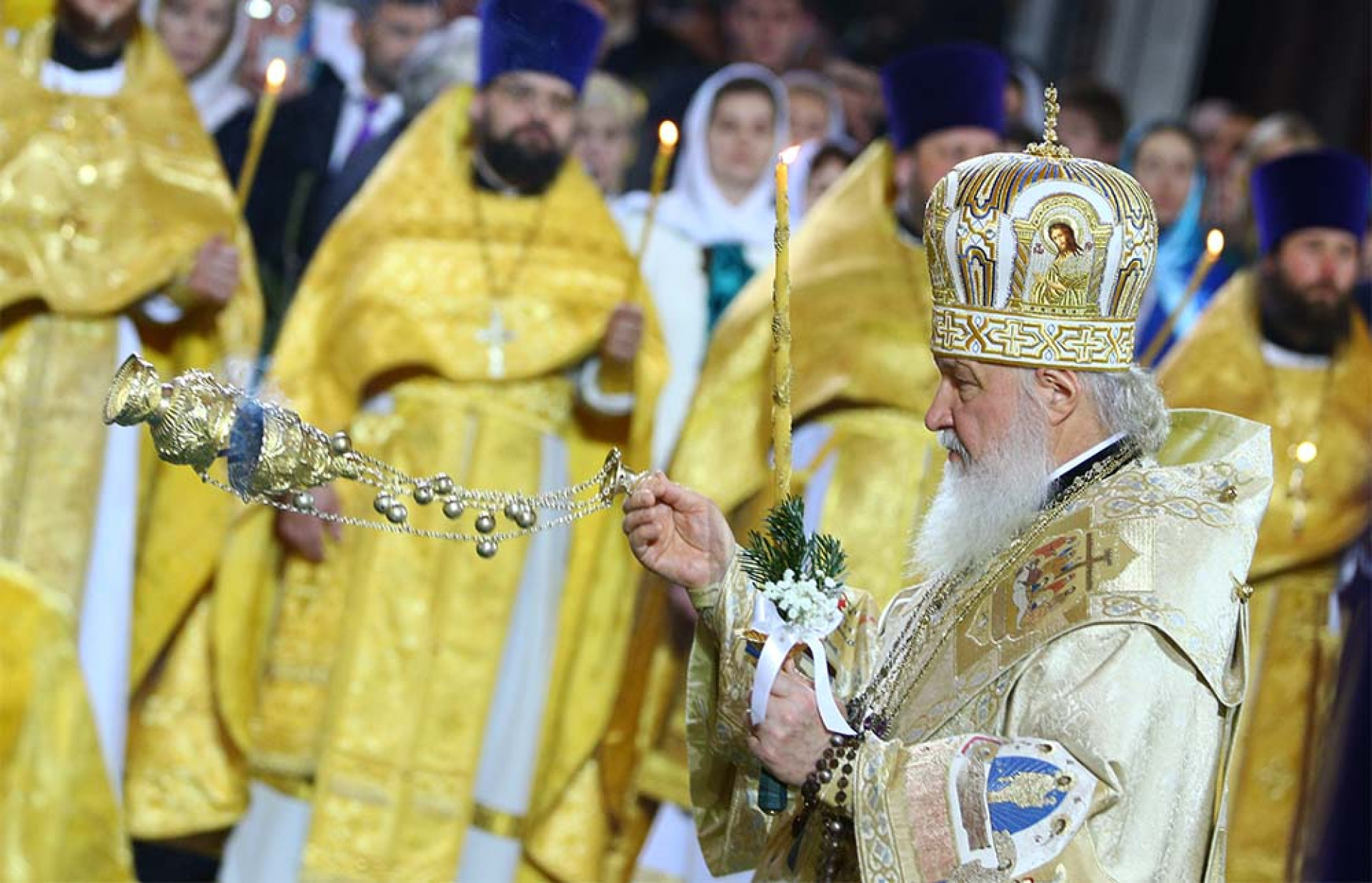 Midnight Mass on Russia's Orthodox Christmas Eve