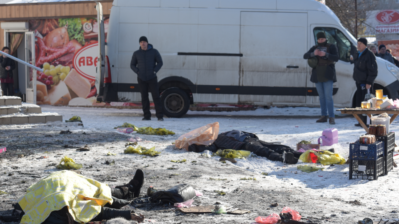 Strike on Market Kills 27 in Russian-Held Donetsk - The Moscow Times