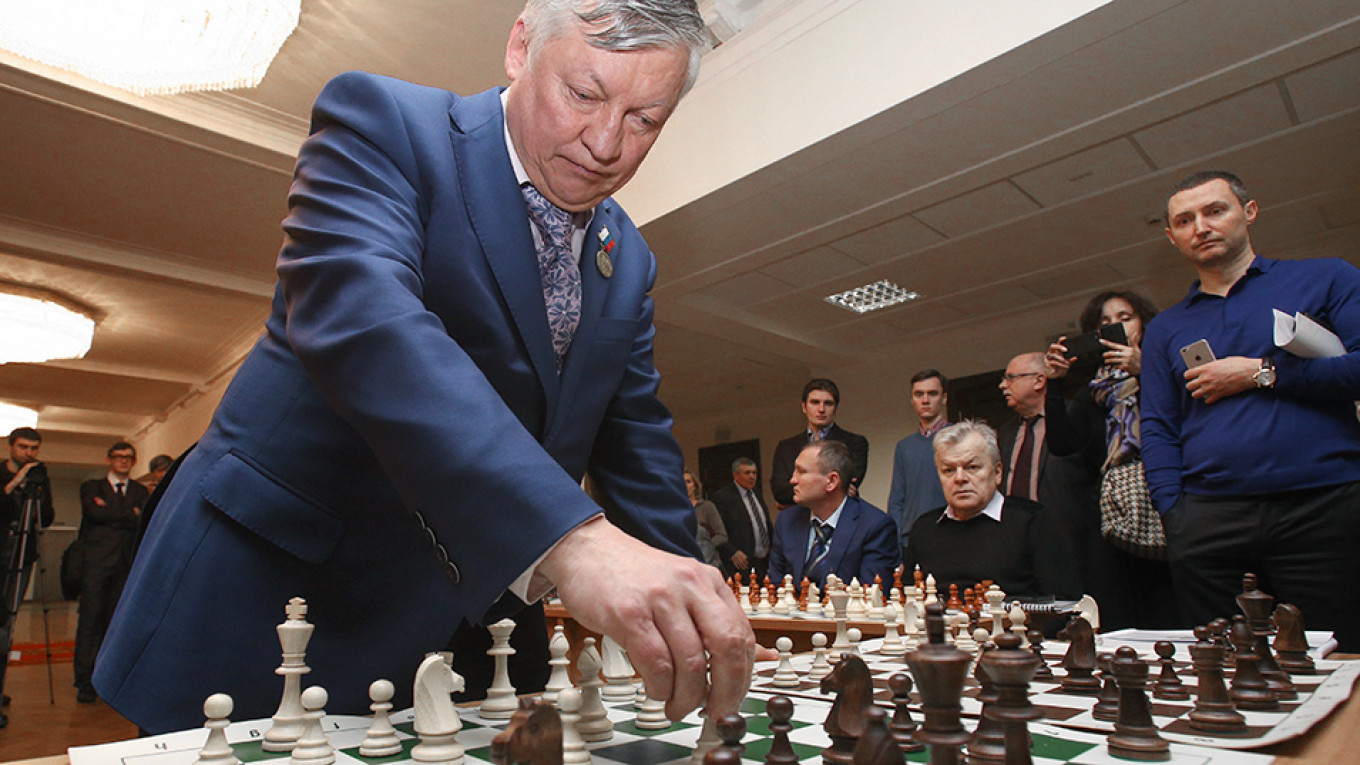 Russian Chess Legend Karpov Unable to Get U.S. Visa, His Friend Says - The Moscow Times