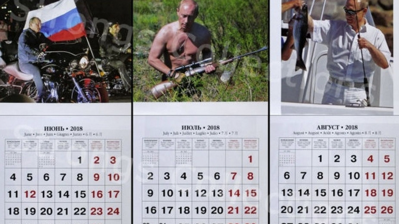 Kremlin Media Claims Putin Calendars Are Big Hit in the UK