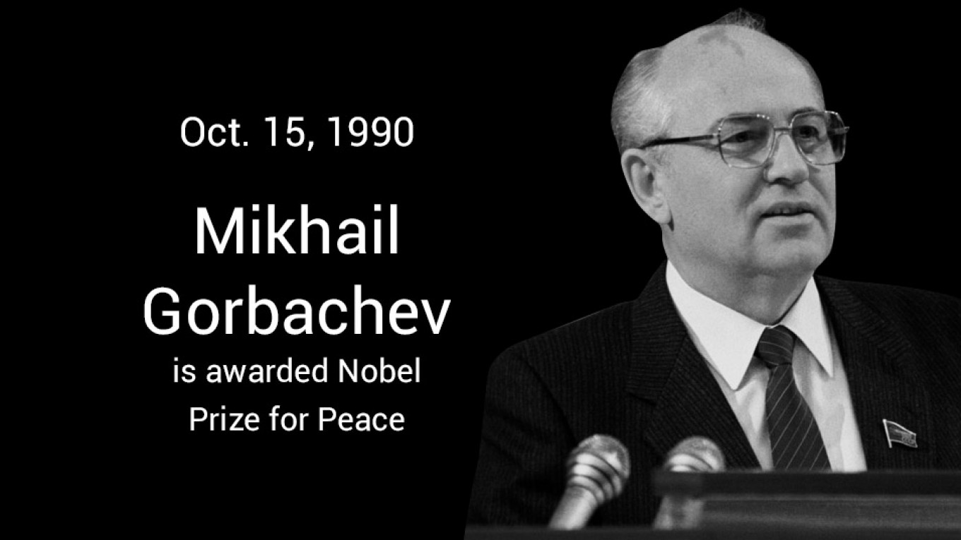 On This Day in 1990 Mikhail Gorbachev Was Awarded the Nobel Peace Prize - The Moscow Times