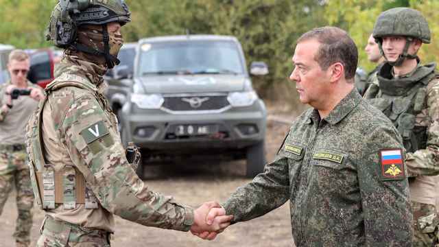 Russia's Medvedev Says Visited Troops in Ukraine