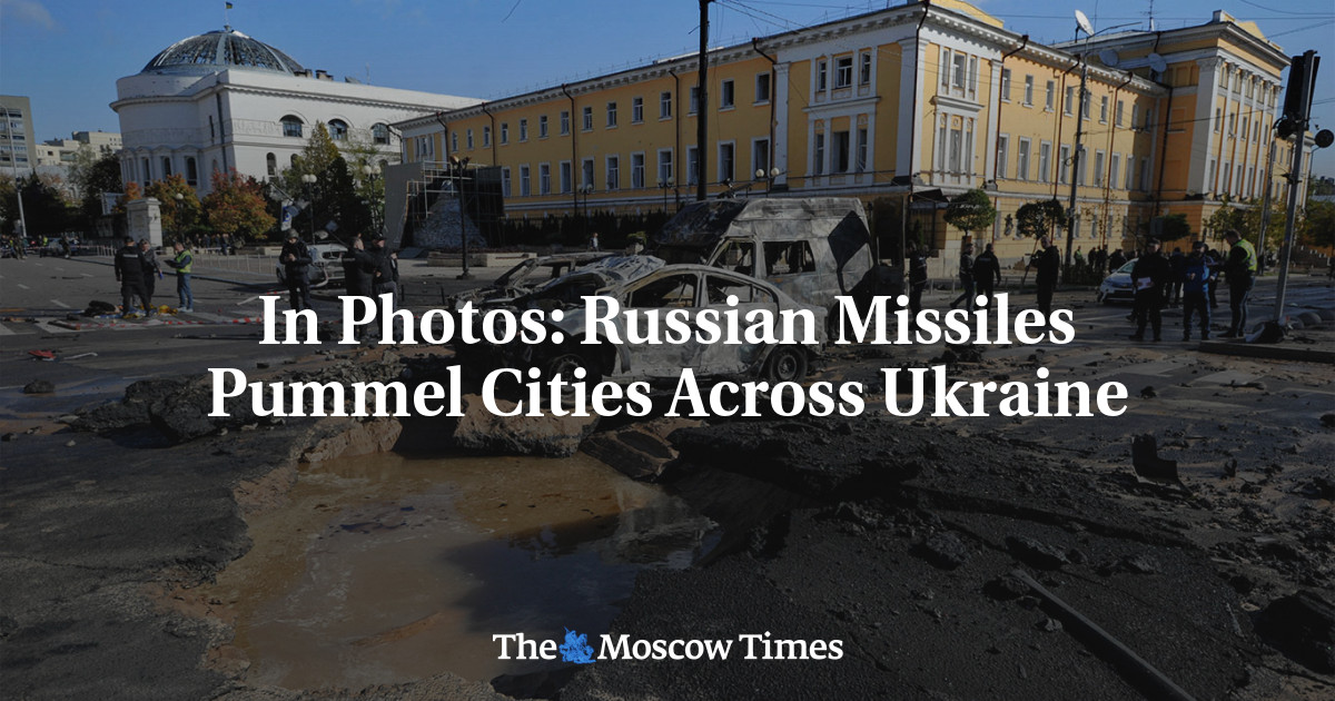 На фото: российские ракеты попали в города по всей Украине