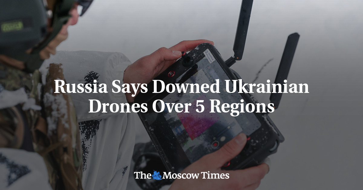 Russia Says Downed Ukrainian Drones Over 5 Regions