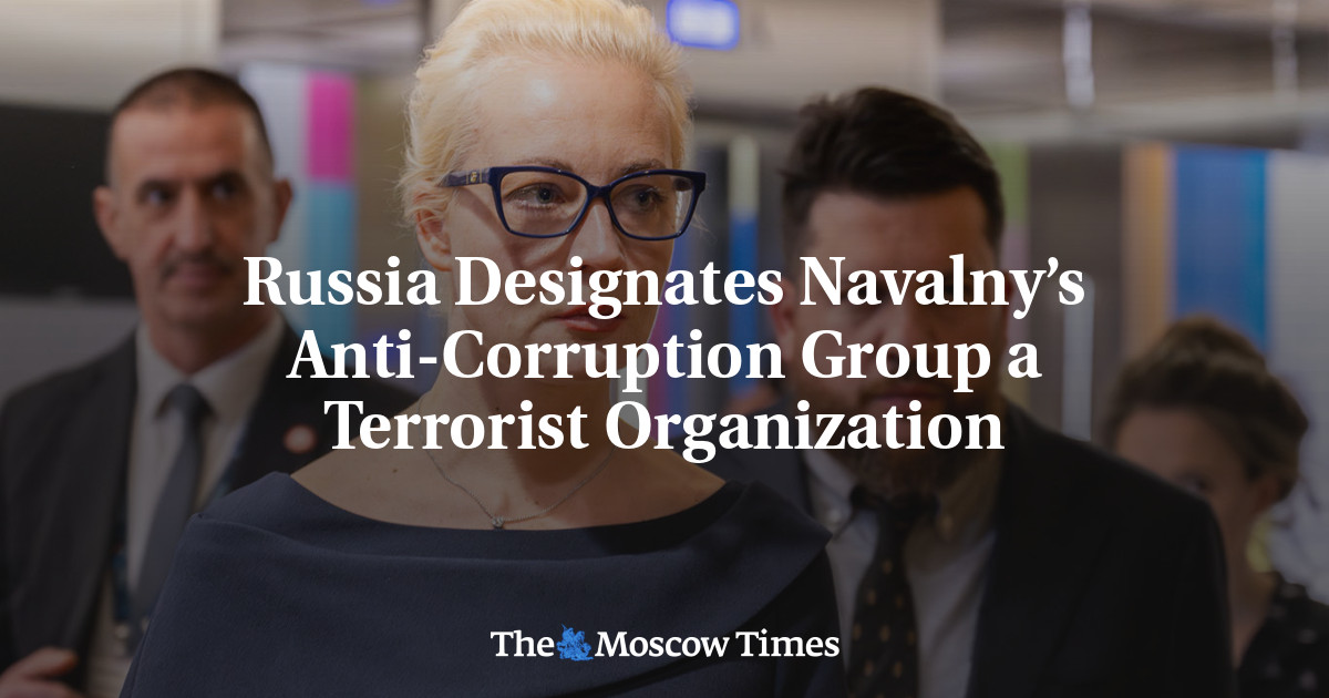 Russia Designates Navalny’s Anti-Corruption Group a Terrorist Organization