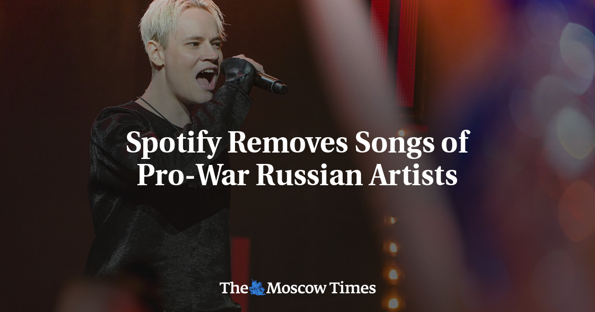 Spotify removes songs by pro-war Russian artists