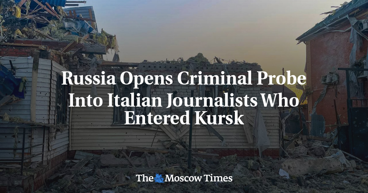 Russia Opens Criminal Probe Into Italian Journalists Who Entered Kursk