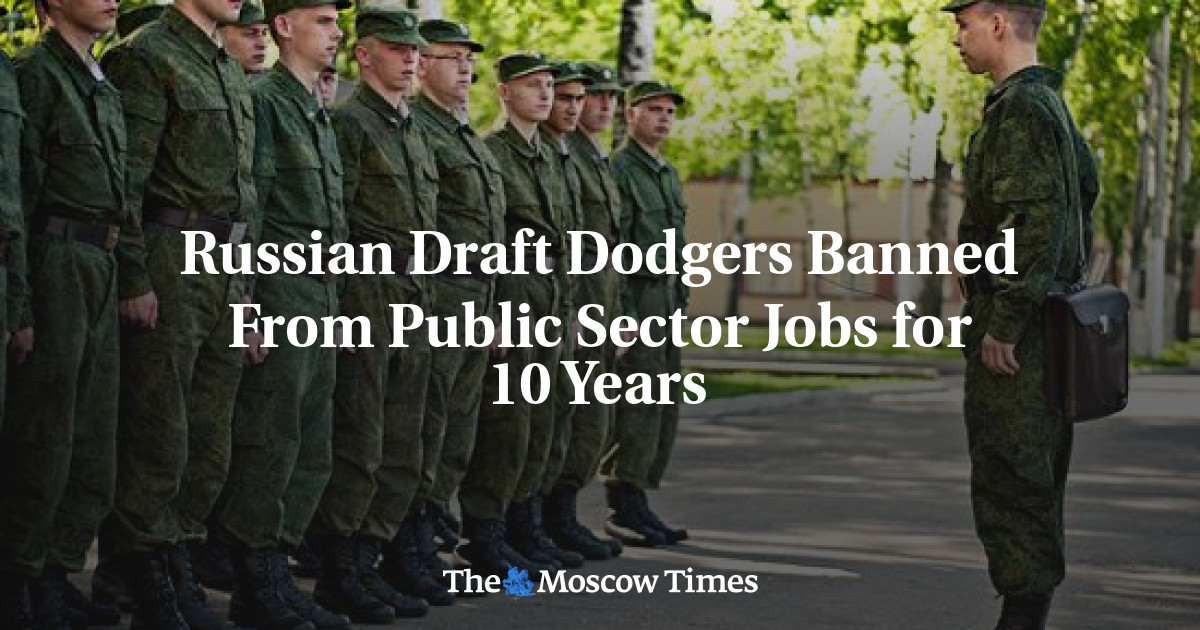 Russian Draft Dodgers Banned From Public Sector Jobs for 10 Years