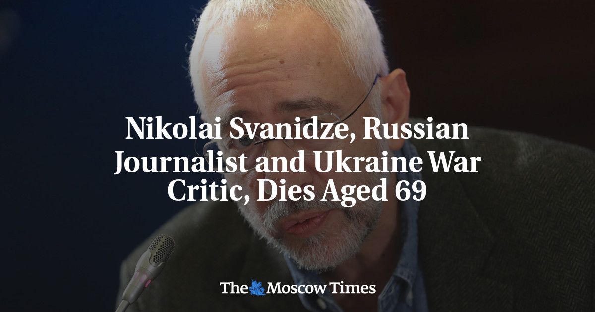 Nikolai Svanidze, Russian Journalist and Ukraine War Critic, Dies Aged 69