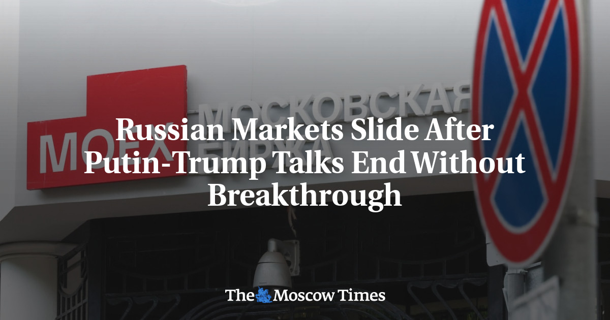 Russian Markets Slide After Putin-Trump Talks End Without Breakthrough