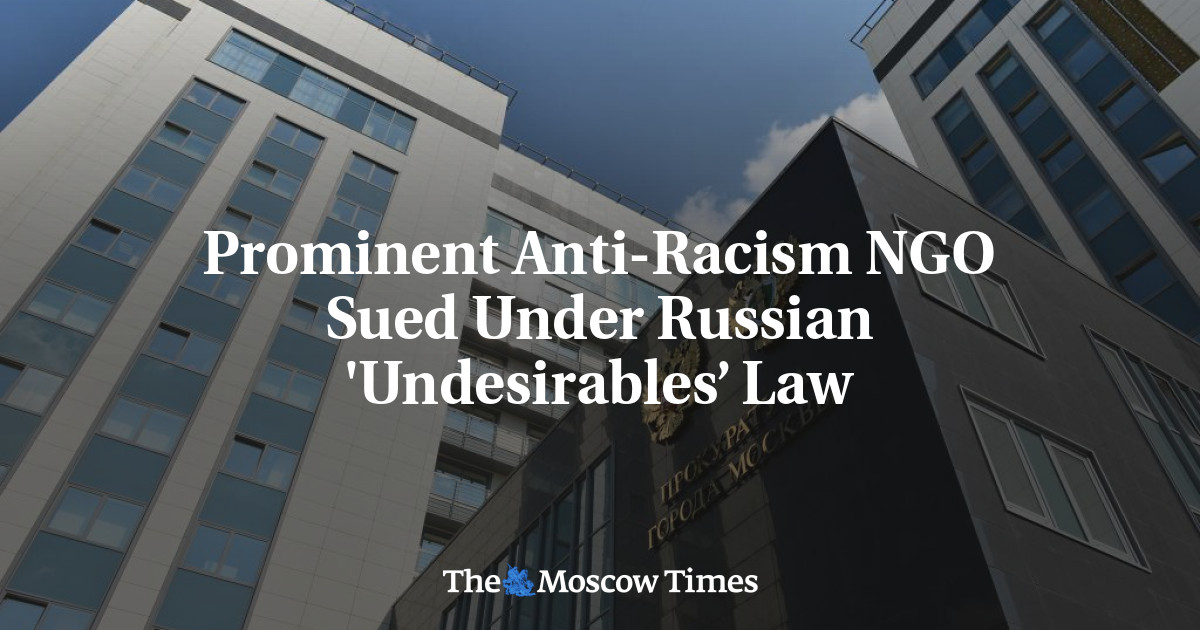 Prominent Anti Racism Ngo Sued Under Russian Undesirables Law