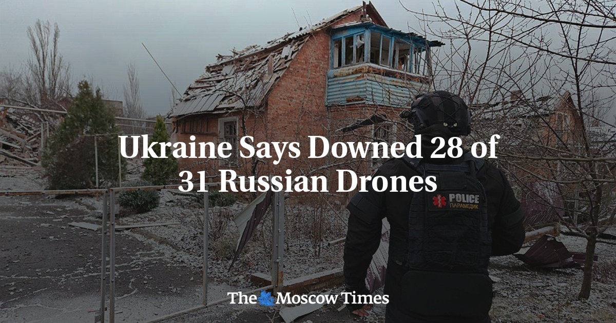 Ukraine Says Downed 28 Of 31 Russian Drones - The Moscow Times