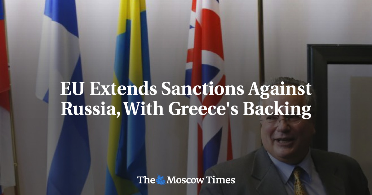 UE memperluas sanksi terhadap Rusia, dengan dukungan Yunani
