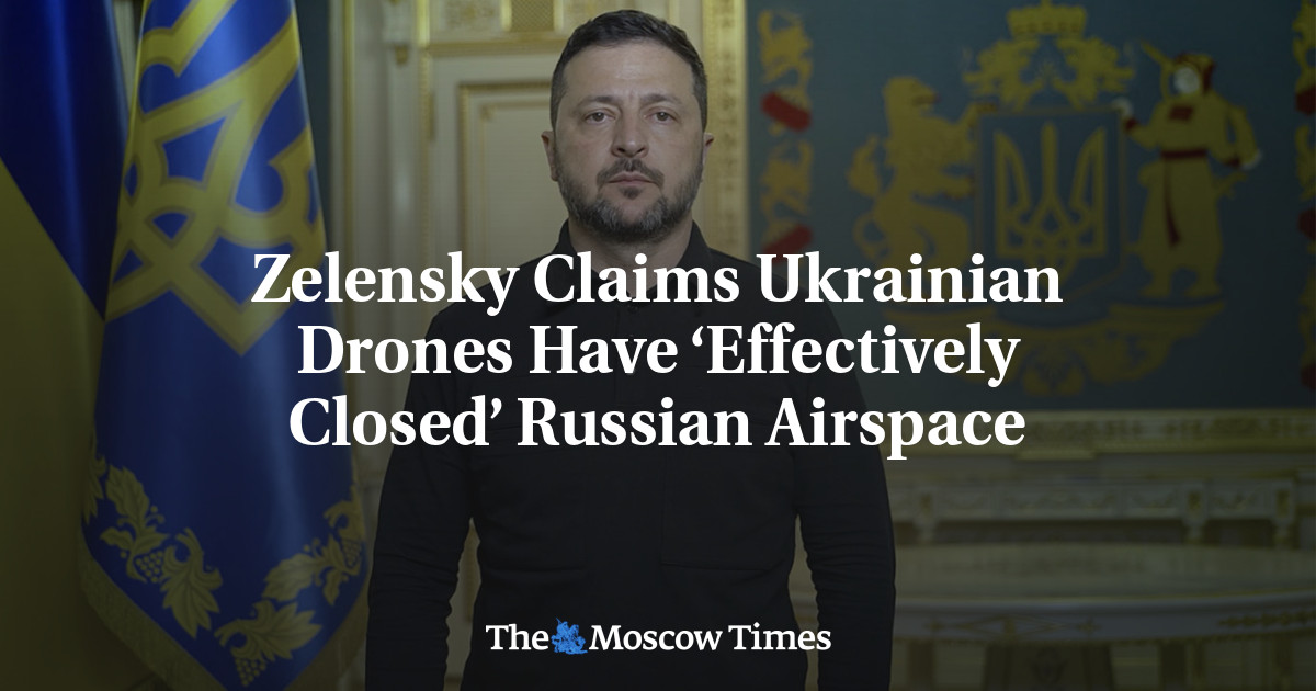 Zelensky Claims Ukrainian Drones Have ‘Effectively Closed’ Russian Airspace