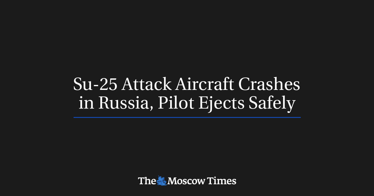 Su-25 Attack Aircraft Crashes in Russia, Pilot Ejects Safely