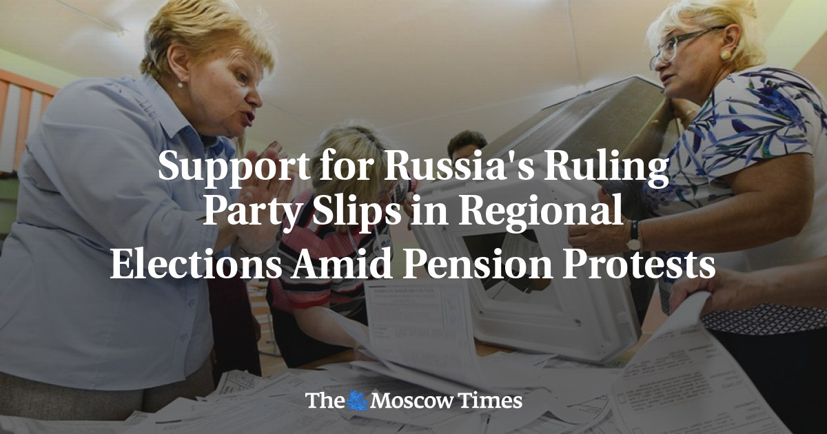 Dukungan untuk Partai yang berkuasa di Rusia tergelincir dalam pemilihan regional di tengah protes pensiun
