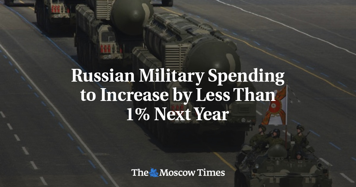 Pengeluaran militer Rusia akan meningkat kurang dari 1% tahun depan
