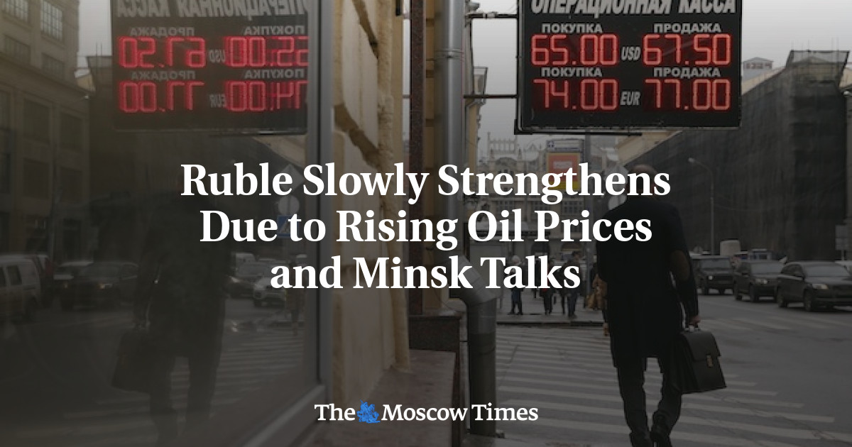 Rubel perlahan menguat karena kenaikan harga minyak dan pembicaraan Minsk