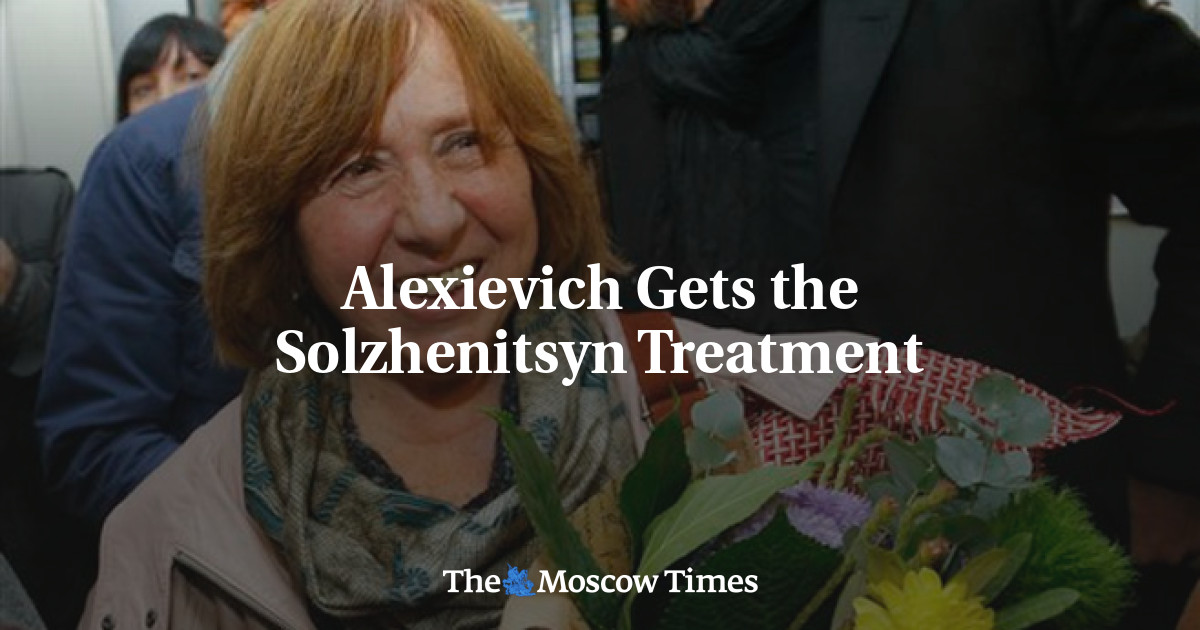 Alexievich mendapat perawatan Solzhenitsyn