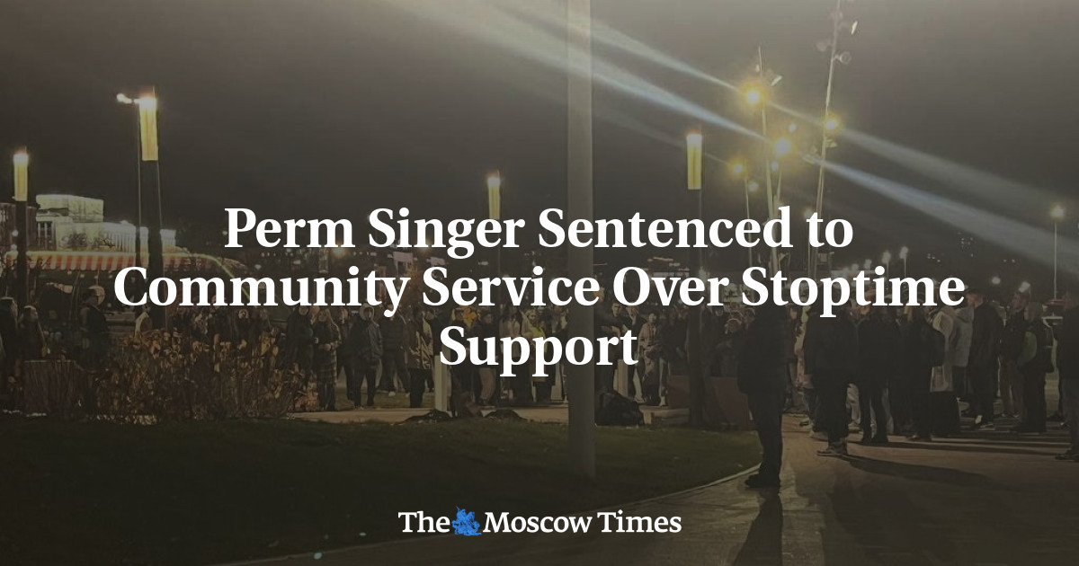 Perm Singer Sentenced to Community Service Over Stoptime Support