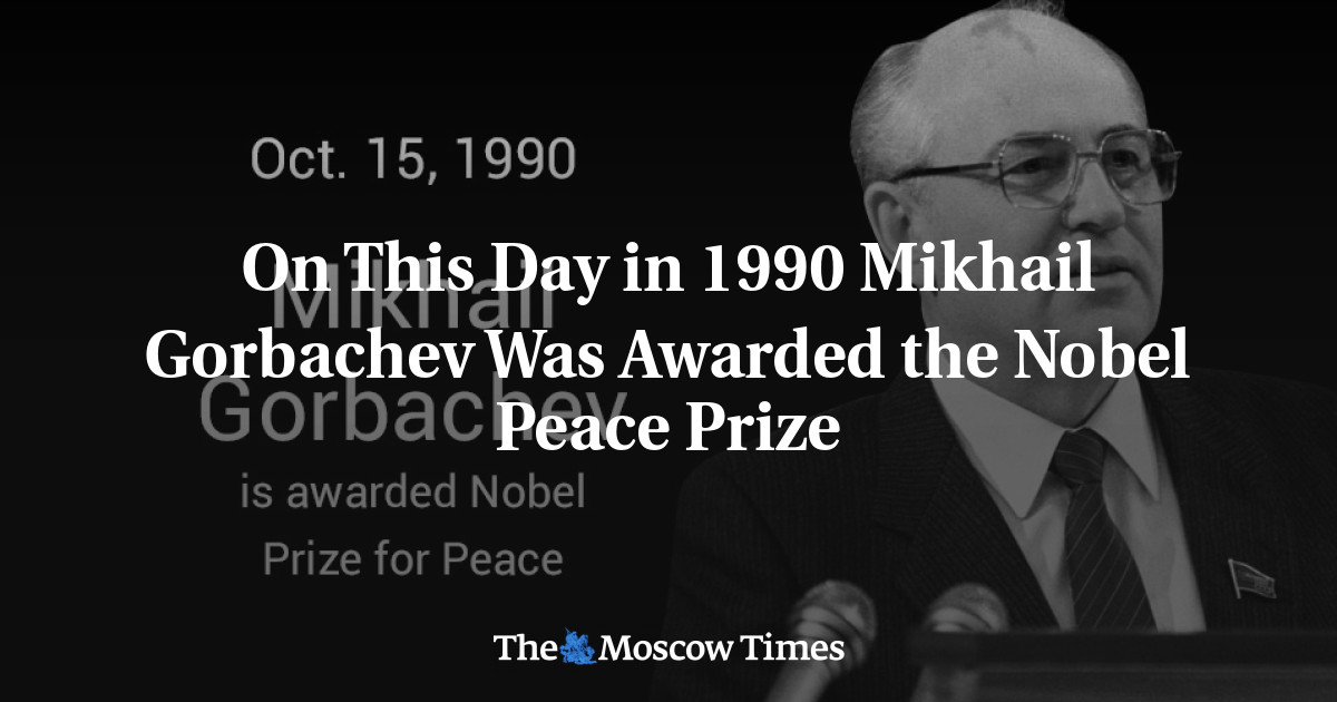 Pada hari ini di tahun 1990, Mikhail Gorbachev dianugerahi Hadiah Nobel Perdamaian