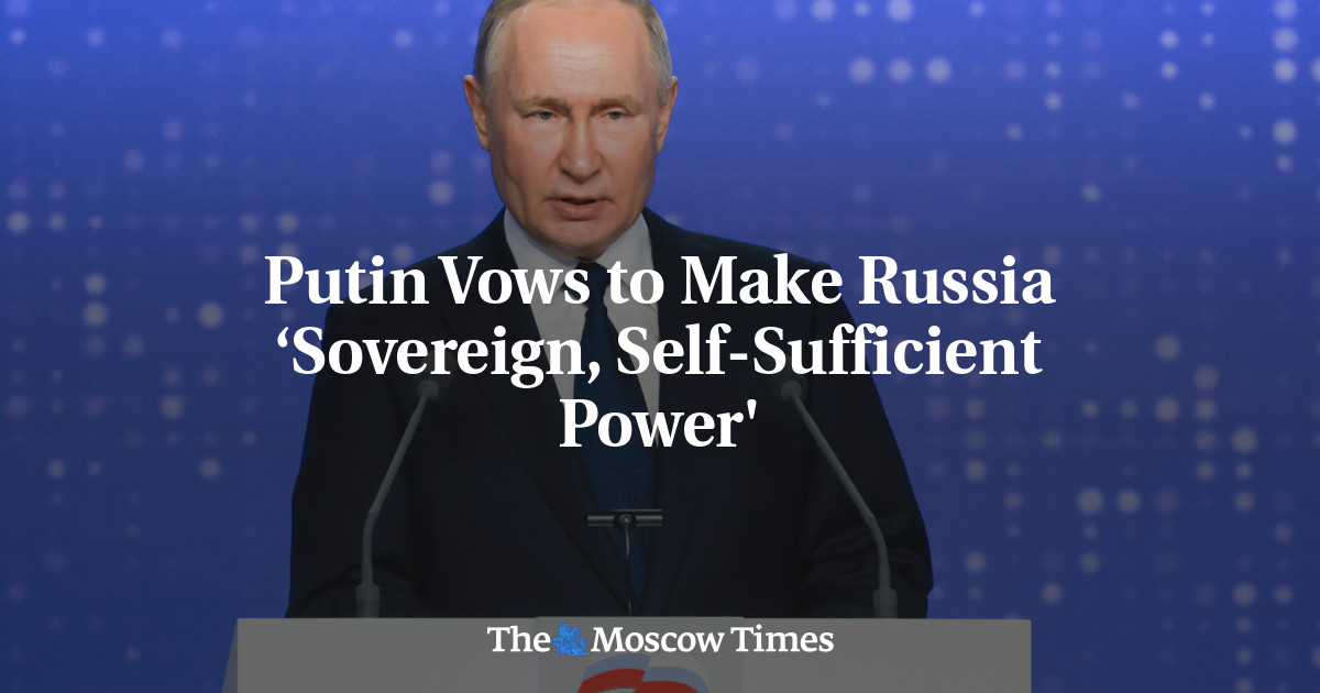 Poetin belooft van Rusland een “soevereine en zelfvoorzienende macht” te maken