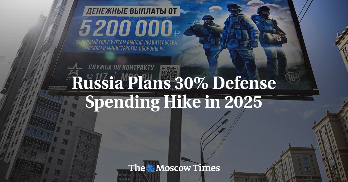 Russia Plans 30% Defense Spending Hike in 2025