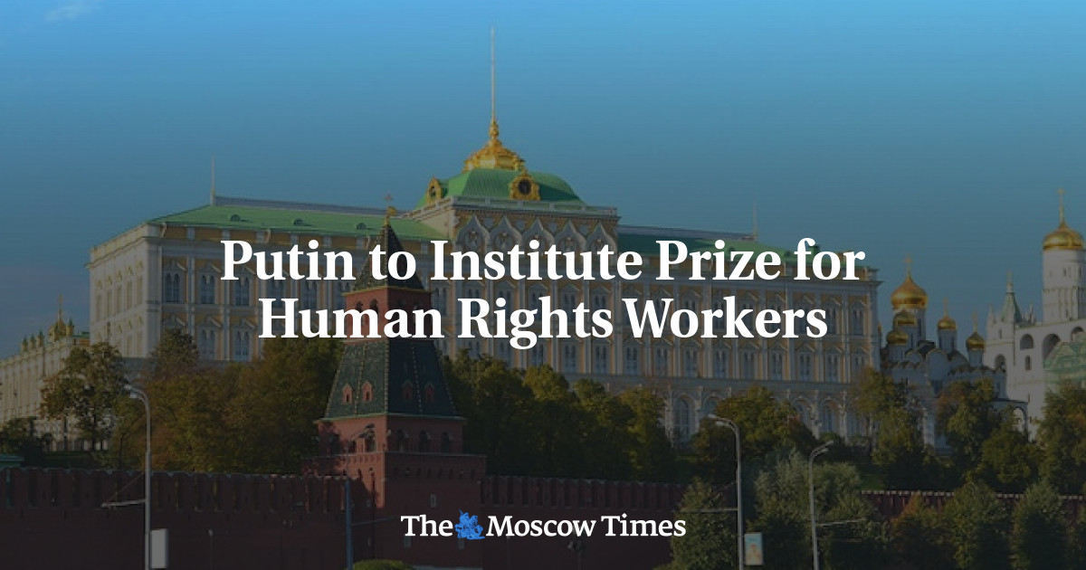 Putin menerima Penghargaan Institut untuk Pekerja Hak Asasi Manusia