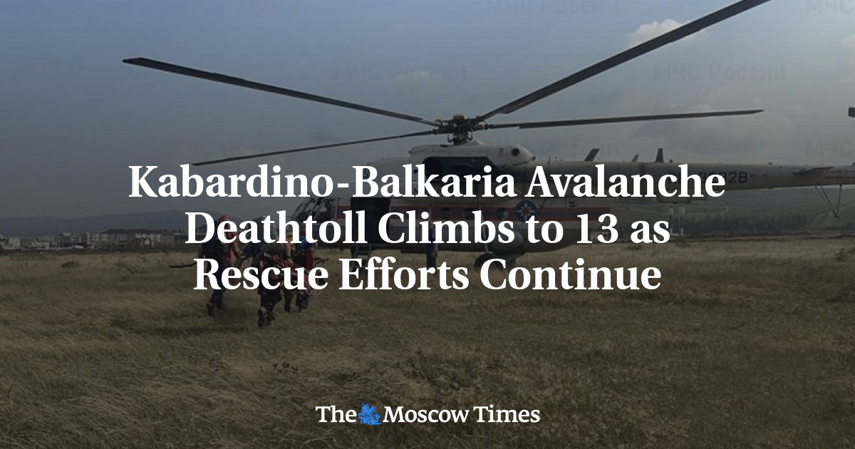 Kabardino-Balkaria Avalanche Deathtoll Climbs to 13 as Rescue Efforts Continue