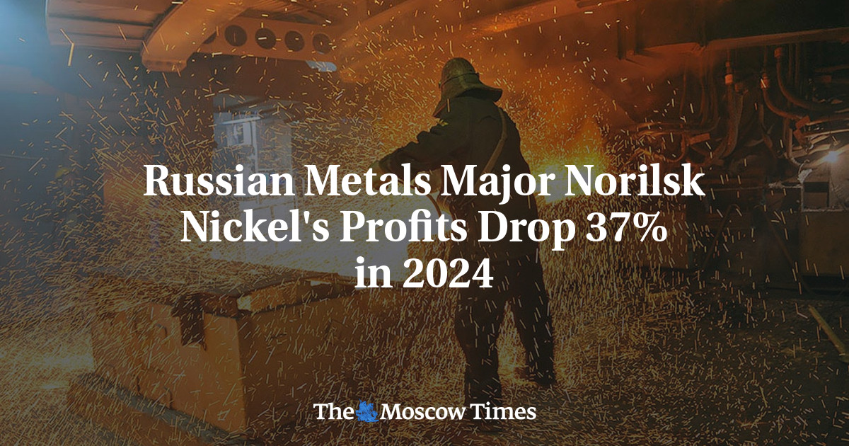 Russian Metals Major Norilsk Nickel's Profits Drop 37% in 2024