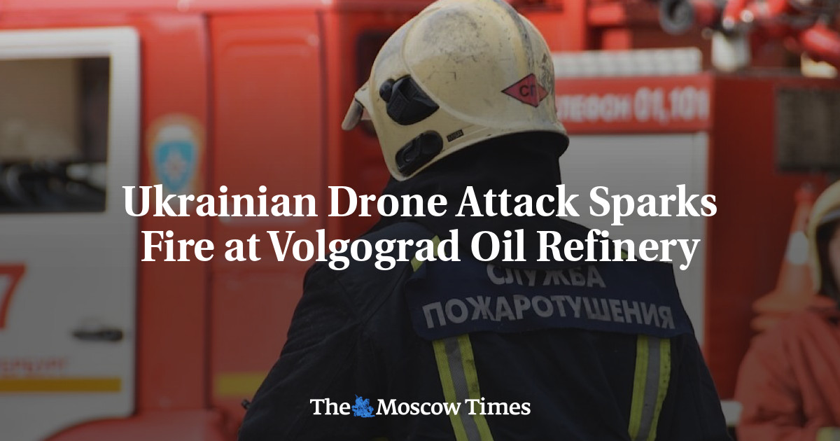 Ukrainian Drone Attack Sparks Fire at Volgograd Oil Refinery